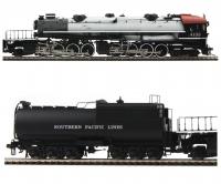 Southern Pacific #4133 HO B W Red Scheme Cab Forward 4-8-8-2 Class AC-6 Steam Locomotive & Tender DCC & Proto-Sound 3.0 & ProtoSmoke OC