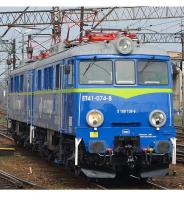 Polskie Koleje Państwowe SA #ET41-074-B  PKP Cargo Blue Green Stripe Scheme Class ET41 Double Electric Locomotive for Model Railroaders Inspiration