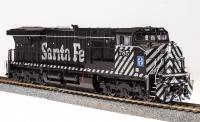 Atchison, Topeka & Santa Fe ATSF #785 HO Black & White Zebra Stripes Scheme GE ES44AC Diesel-Electric Locomotive DC DCC & Paragon4 Sound & Smoke