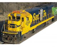 Atchison, Topeka & Santa Fe #6396 HO Yellow Bonnet GE B23-7 Diesel-Electric Road Switcher Locomotive DC DCC & Sound
