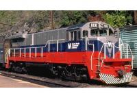 Metro-North Commuter Railroad MNCR #803 HO Red Blue Silver Scheme GE B23-7 Diesel-Electric Road Switcher Locomotive DC DCC & Sound