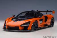 Mclaren Senna Trophy Mira Orange Black Carbon Accents 1/18 Die-Cast Vehicle  ABS