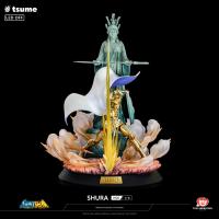 Capricorn/ Shura & Athena The Goddess Saint Seiya Gold Saint Quarter Scale Statue Diorama