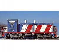 Montour Railroad MTR #76 Bicentennial Blue White Red Scheme Class EMD SW9 Road-Switcher Diesel-Electric Locomotive for Model Railroaders Inspiration
