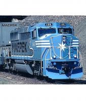 Atchison, Topeka & Santa Fe ATSF #4644 HO MAERSK Silver Light Blue Scheme Class EMD GP60M Road Switcher Diesel-Electric Locomotive for Model Railroaders Inspiration