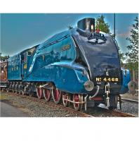 London and North Eastern Railway LNER #4468 Mallard Bugatti-Inspired Garter Blue Black 4-6-2 Class A4 Fastest Steam Locomotive & Tender for Model Railroaders Inspiration