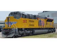Union Pacific UP #3013 US Flag Grey Yellow Scheme Class SD70ACe-T4 Diesel-Electric Locomotive for Model Railroaders Inspiration