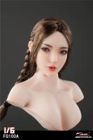 AISHA Western Pale Beauty Female Head Sculpt & Movable Eyes & Ponytail for Sixth Scale Figure