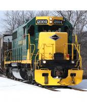 Reading Blue Mountain and Northern Railroad RBM&N #2003 HO 20 Years Green Yellow Front Scheme Class EMD SD38 Road-Switcher Diesel-Electric Locomotive DCC & Tsunami2 Soundtraxx