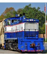 Madison Railroad MRR #3 White Blue Stripes Scheme Class EMD SW1500 Yard-Switcher Diesel-Electric Locomotive for Model Railroaders Inspiration