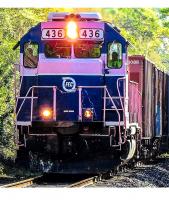 Florida East Coast Railroad FEC #436 Dark Blue Pink Stripe Scheme Class EMD GP40-2 Road-Switcher Diesel-Electric Locomotive for Model Railroaders Inspiration
