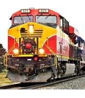 Florida East Coast Railroad FEC #813 Christmas Train Red Yellow Stripe & Front Scheme Class GE ES44C4 Diesel-Electric Locomotive for Model Railroaders Inspiration