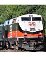 MTA Metro-North Railroad MNCW #228 New Haven White Dark Blue Red Scheme Class P32AC-DM Commuter Diesel-Electric Locomotive for Model Railroaders Inspiration