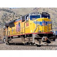 Union Pacific UP #3868 US Flag Grey Yellow Scheme Class SD70M (SD75M) Diesel-Electric Locomotive for Model Railroaders Inspiration