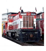 Oregon Pacific Railroad OPR #1413 HO Red White Stripes Scheme Class GMD-1 Yard-Switcher Diesel-Electric Locomotive DCC & ESU LokSound