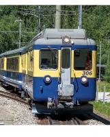 Die Berner Oberland-Bahn BOB #306 Lütschental Ivory Blue Scheme Class ABeh 4/4 I (II) Adhesion/Cogwheel Electric Passenger RailCar for Model Railroaders Inspiration
