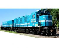 Neptune Bulk Terminals TEBU #805 Azur Blue Class NRE 3GS21B GENSET Diesel-Electric Locomotiv & TEBU #805A Diesel-Electric SLUG Vehicle (2-Unit Pack) for Model Railroaders Inspiration
