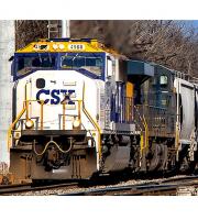 CSX Transportation #4568 White Blue Yellow Rooftop Scheme Class SD70MACH Diesel-Electric Locomotive for Model Railroaders Inspiration