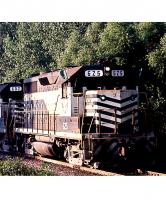 Gulf, Mobile & Ohio Railroad GM&O #625 HO Black White Front Stripes Scheme Class EMD GP35 Road-Switcher Diesel-Electric Locomotive DCC & LokSound