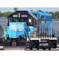Northern White Sands Railway #3823 LTEX Blue Black-Themed Scheme Class GP38M-3 Diesel-Electric Locomotive for Model Railroaders Inspiration