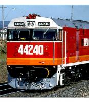 New South Wales Government Railways NSWGR #44240 Australia Candy Red Orange White Scheme Class 442 Diesel-Electric Locomotive for Model Railroaders Inspiration