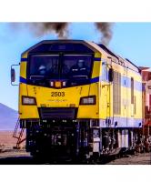 Ferroviaria Andina S.A. FCA #2503 Bolivia Yellow Blue Stripes Scheme Class SALi Diesel-Electric Locomotive for Model Railroaders Inspiration