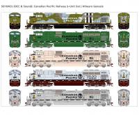 Canadian Pacific CP #6644+7020+7021+7022+7023 HO Army-Themed Schemes Class EMD SD70ACU Diesel-Electric Locomotive DCC & SoundTraxx Tsunami2 (5-Unit Pack)