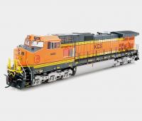 Kansas City Southern KCS #4430 HO Black Yellow Orange Scheme Class GE Dash 9-44CW (C44-9W) Diesel-Electric Locomotive DCC & SoundTraxx Tsunami2