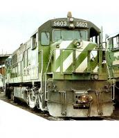 Burlington Northern Railroad BN #5611 HO Phase III Green Grey Scheme Class GE U25C U-Boat First Diesel-Electric Locomotive DCC & LokSound