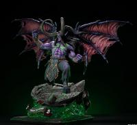 Illidan Stormrage In A Forward-Striding Posture The Demon Hunter Hearthstone Statue Diorama