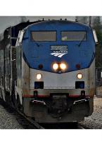 Amtrak AMTK #46 HO Silver Blue-Themed 50th Anniversary Scheme Class GE Dash 8 Phase V AMD103/P42 Passenger Diesel-Electric Locomotive DCC & SoundTraxx Tsunami2